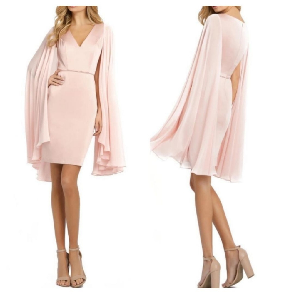 Ieena Cape Sheath Cocktail Dress (Damage)